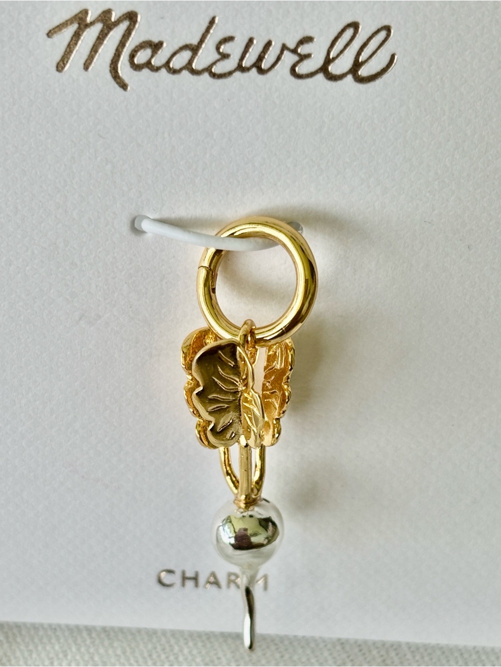 NWT Madewell Charm - Gold & Silver Radish Charm